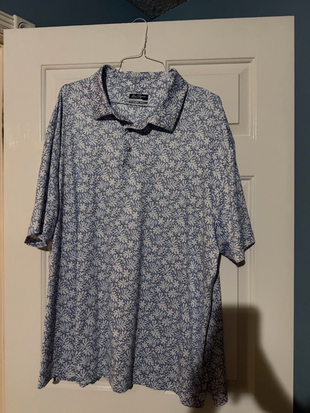 Hogan Light Blue Floral Polo Shirt